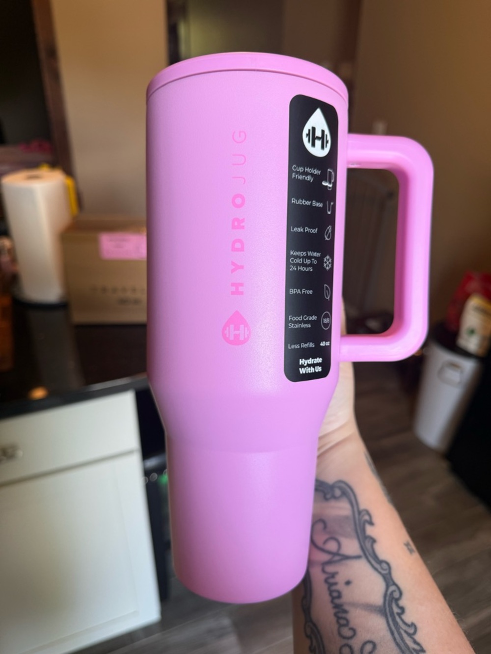 HydroJug 40oz Traveler - Bubblegum